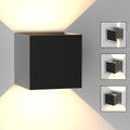 LED Wandleuchte Innen Wandlampe - Aussenlampe Schwarz Wandbeleuchtung Aussen 5W Außenlampe Up Down Wandstrahler IP65 Außenleuchte 3000K Warmweiß für Hauswand Treppenhaus Flur Garten